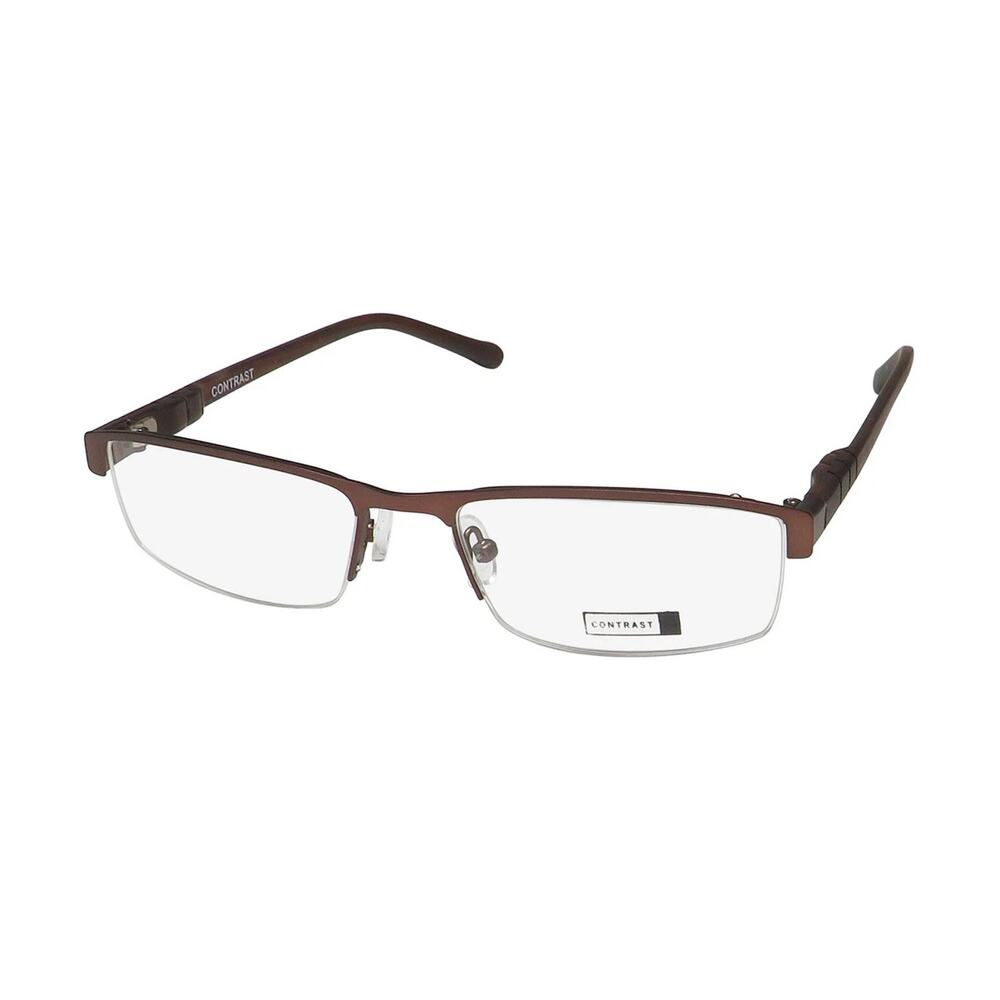 CONTRAST ENDURE BROWN AUTHENTIC EYEGLASSES FRAMES 52-17-145